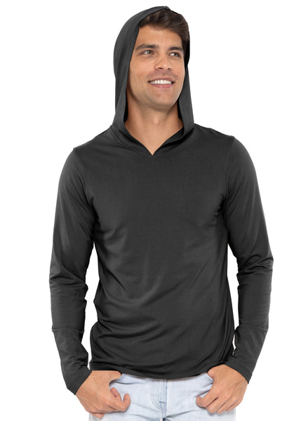 Men's Oh So Soft Luxe Long Sleeve Stretch Tee Shirt Hoodie – Stretch Is  Comfort