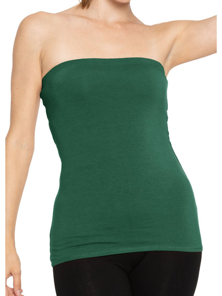 Women's Cotton Strapless Tube Top | Small - 5X