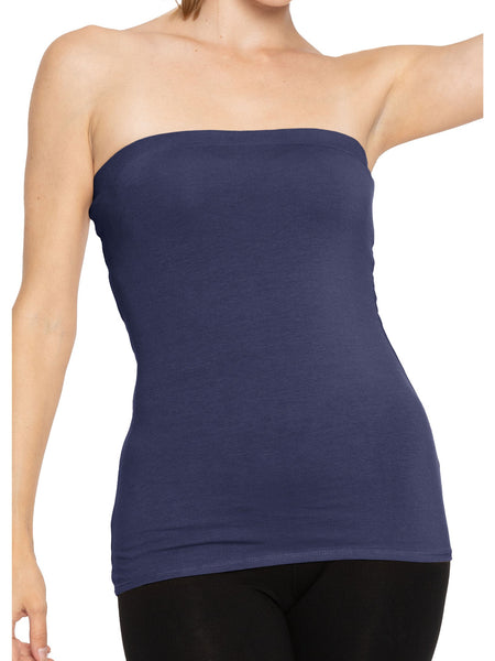 Women's Cotton Strapless Tube Top | Small - 5X