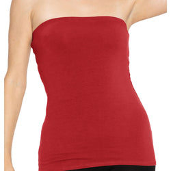 Women's Cotton Strapless Tube Top | Small - 5X