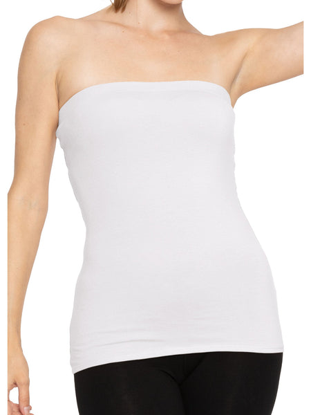 Women's Cotton Strapless Tube Top | Small - 5X