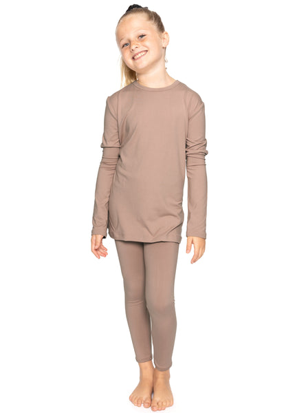 Oh So Soft Youth Girls Long Sleeve Crew and Leggings Set, Includes Top and Bottom Youth Sizes 4 - 16