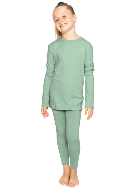 Oh So Soft Youth Girls Long Sleeve Crew and Leggings Set, Includes Top and Bottom Youth Sizes 4 - 16
