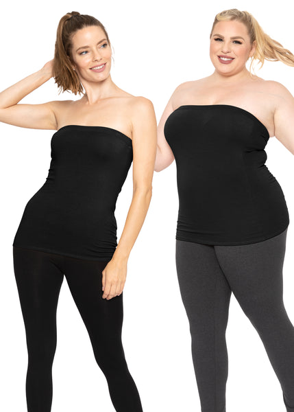 Women's Cotton Strapless Tube Top | Small - 5X