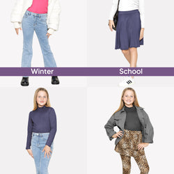 Youth Girl's Oh So Soft Long Sleeve Mock Neck Top | Sizes 4 to 16