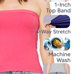Women's & Plus Mid Length Tube Top | Small to 5X