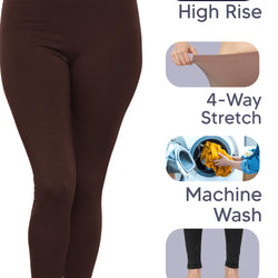 Women's and Plus Size High Rise Ankle Leggings | Small to 5X
