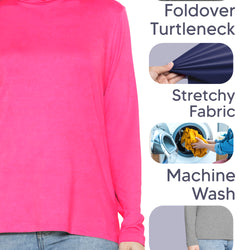 Women's and Plus Relaxed Turtleneck | Small to 5X