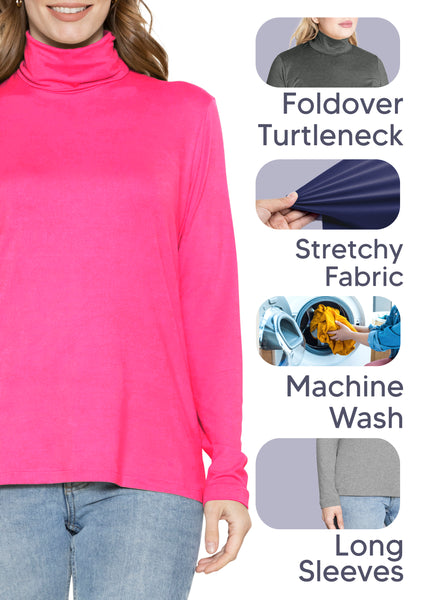 Women's and Plus Relaxed Turtleneck | Small to 5X