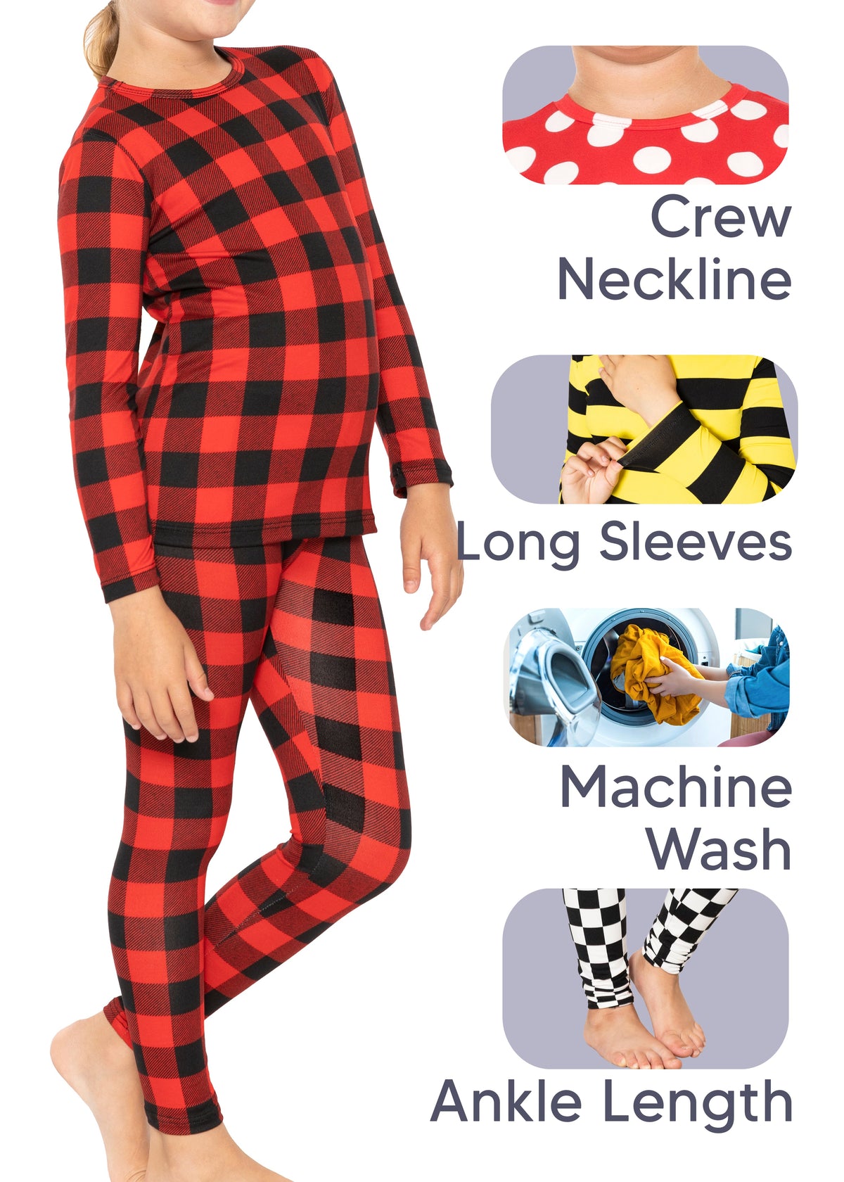 Oh So Soft Youth Girls Long Sleeve Crew and Leggings Set, Includes Top and Bottom Youth Sizes 4 - 16