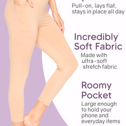 Women and Plus Size High Waist Full Length Leggings with Pocket | X-Large to 5X