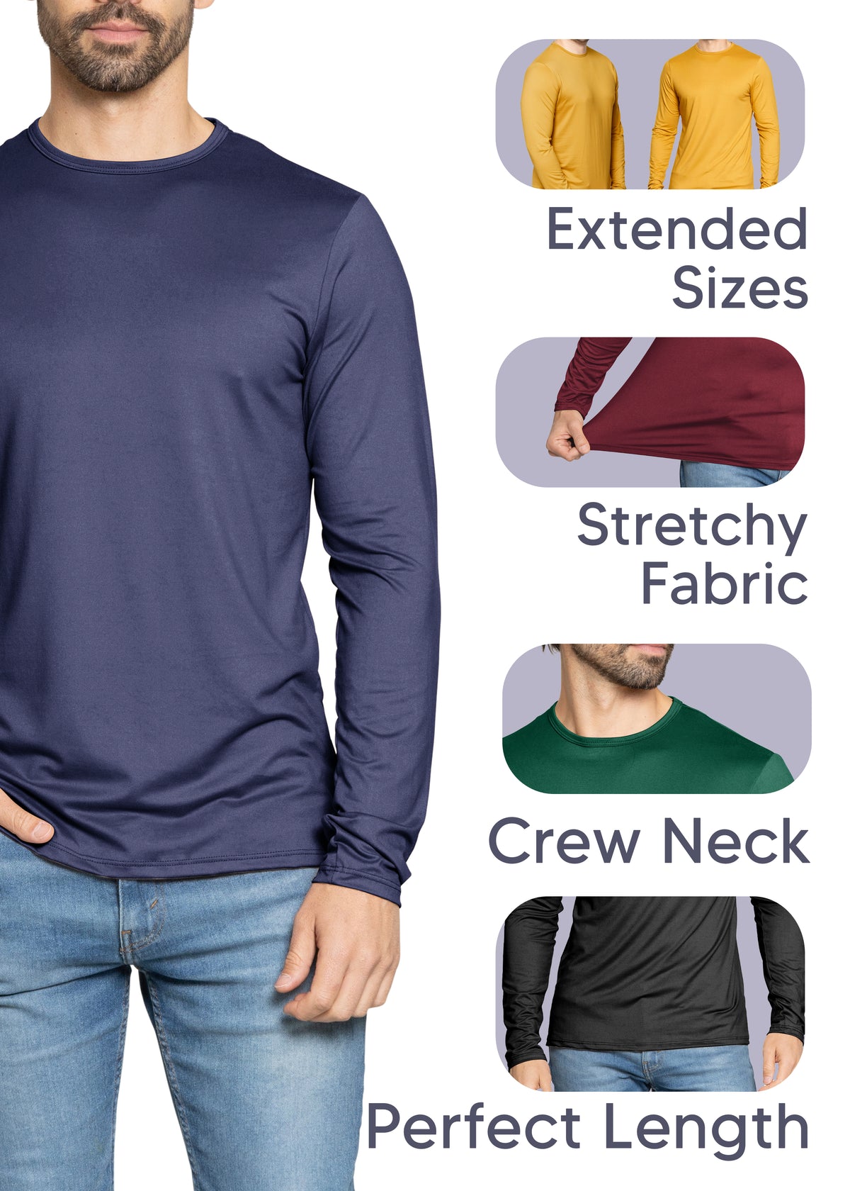 Men's Oh So Soft Long Sleeve Top | Small to 3X