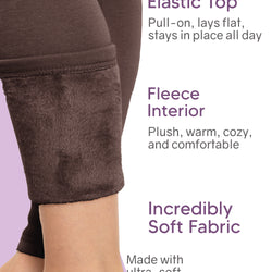 Girl's Fleece Footless Leggings | Sizes 4 - 16