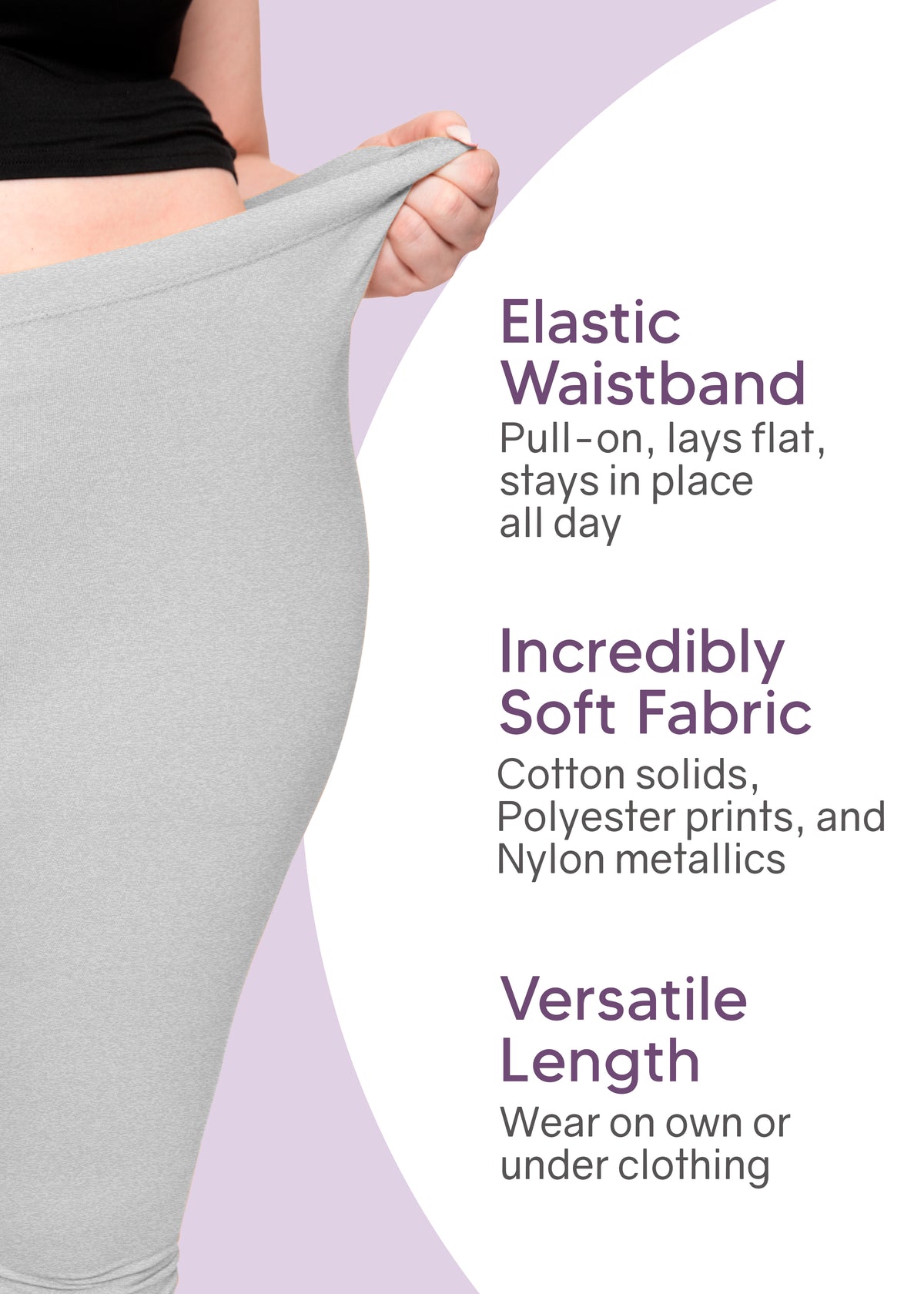 Women's Plus Size Full Length Cotton Leggings | X-Large to 3X