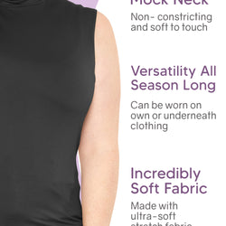 Women's Plus Oh So Soft Sleeveless Mock Neck Top - Perfectly Stylish, Cozy Essential for Everyday | X-Large to 5X