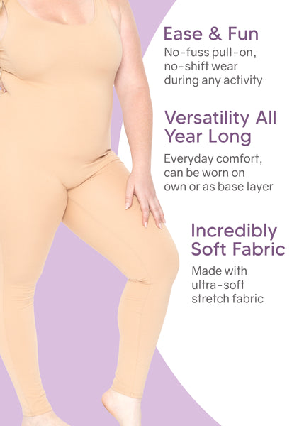 Women's Plus Size Teamwear Cotton Tank Unitard | X-Large to 7X