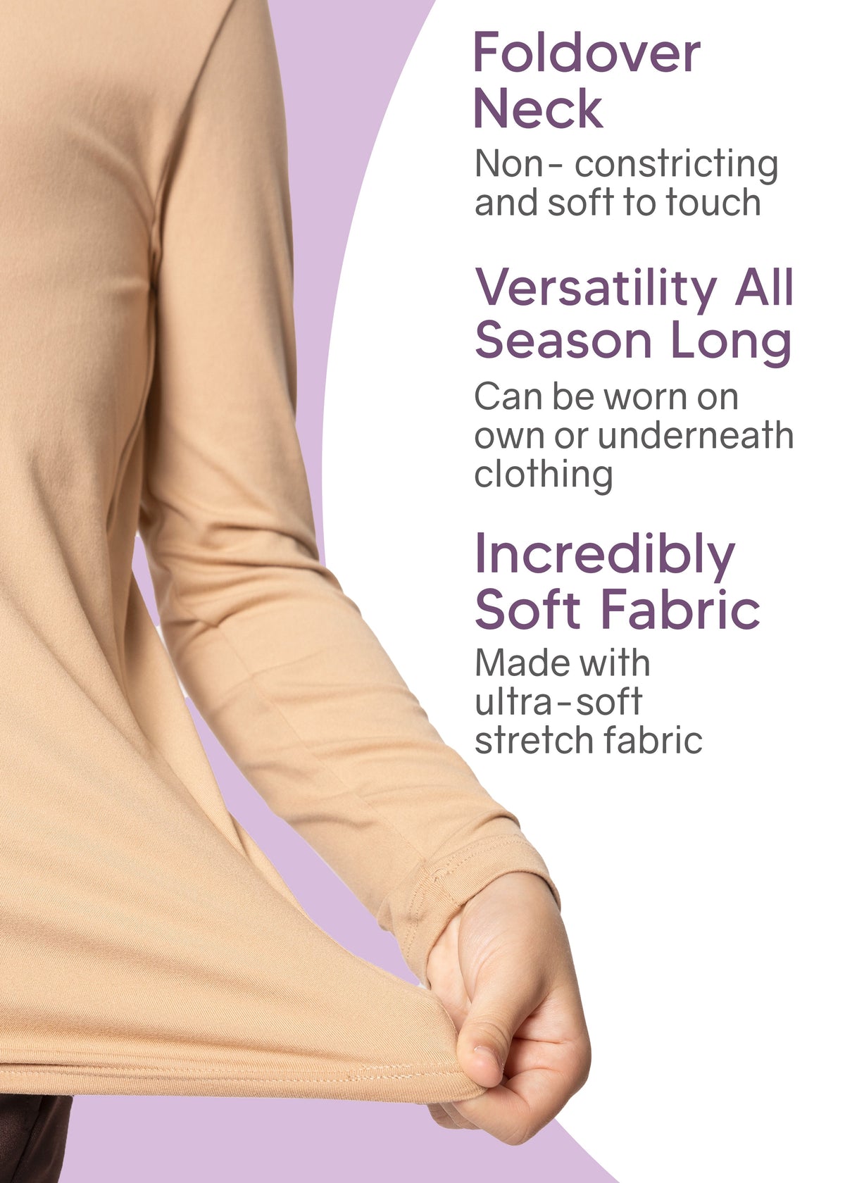 Girl's Oh So Soft Long Sleeve Turtleneck | Youth Size 2 to 16