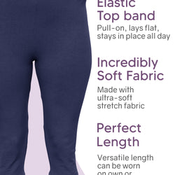 Women's and Plus Size High Rise Knee Leggings | Small to 5X
