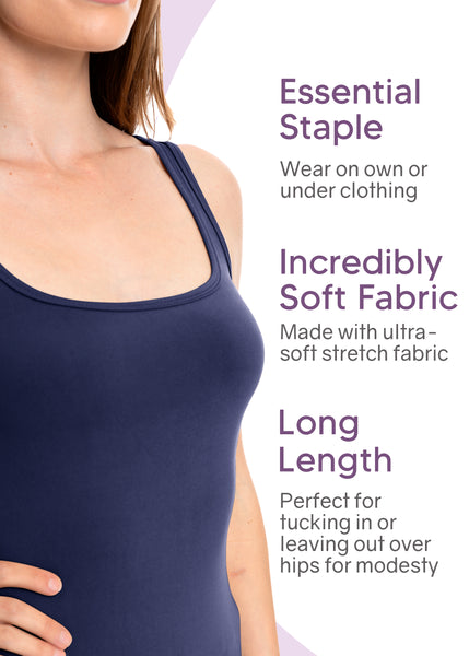 Women's Oh So Soft Long Length Tank Top | Small to 5X