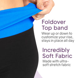 Women's and Plus Teamwear Foldover Full Length Cotton Yoga Leggings | Small to 3X