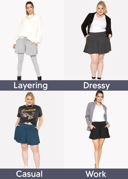 Women's and Plus Size Flowy Wide Leg Shorts with Pockets | X-Large to 5X