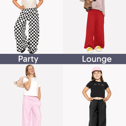 Girls Cotton Wide Leg Pants | Pull-On Style with Pockets | Soft Stretch, Everyday Wear | Sizes 4 to 16