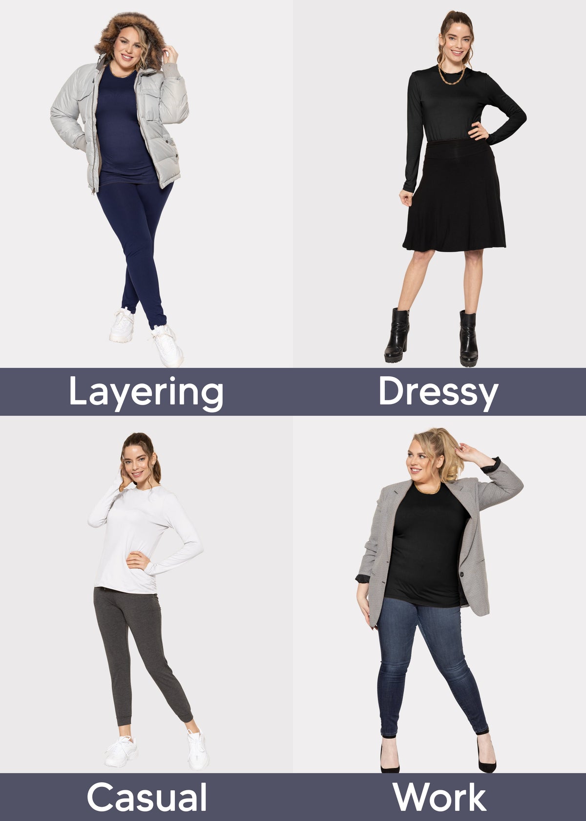 Women's and Plus Oh So Soft Long Sleeve Crew Neck Top | Small to 3X