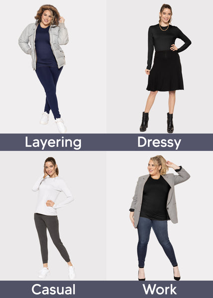 Women's and Plus Oh So Soft Long Sleeve Crew Neck Top | Small to 3X