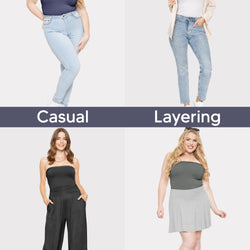 Women's & Plus Mid Length Tube Top | Small to 5X