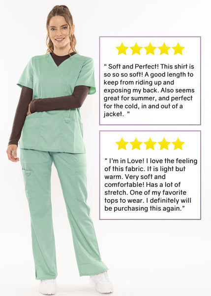 Women's Oh So Soft Long Sleeve Shirt Base Layer Under Scrubs | Small to 3X