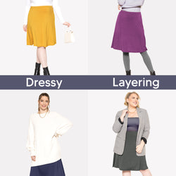 Knee Length A-Line Flowy Skirt | Small to 5X