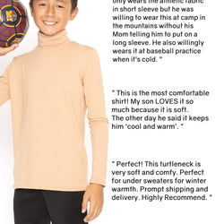 Oh So Soft Boy's Long Sleeve Poly Spandex Turtleneck | Youth Size 2 to 16