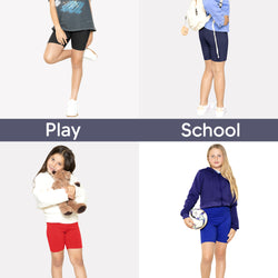 Girls Cotton Stretch High Waist Biker Shorts |Youth Size 4 to 14