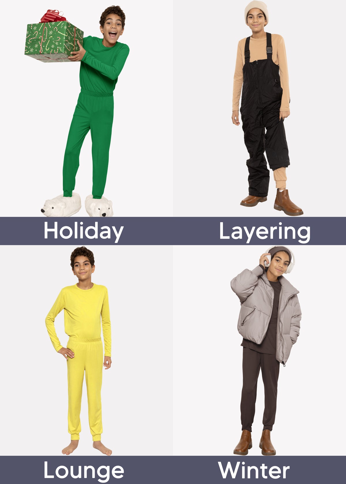 Youth Boys' Oh So Soft Jogger Set with Long Sleeve Crew Neck Top | Size 4 to 16