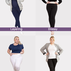 Women's Plus Size Full Length Cotton Leggings | X-Large to 3X