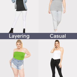 Women's & Plus Long Length Tube Top | Medium to Large