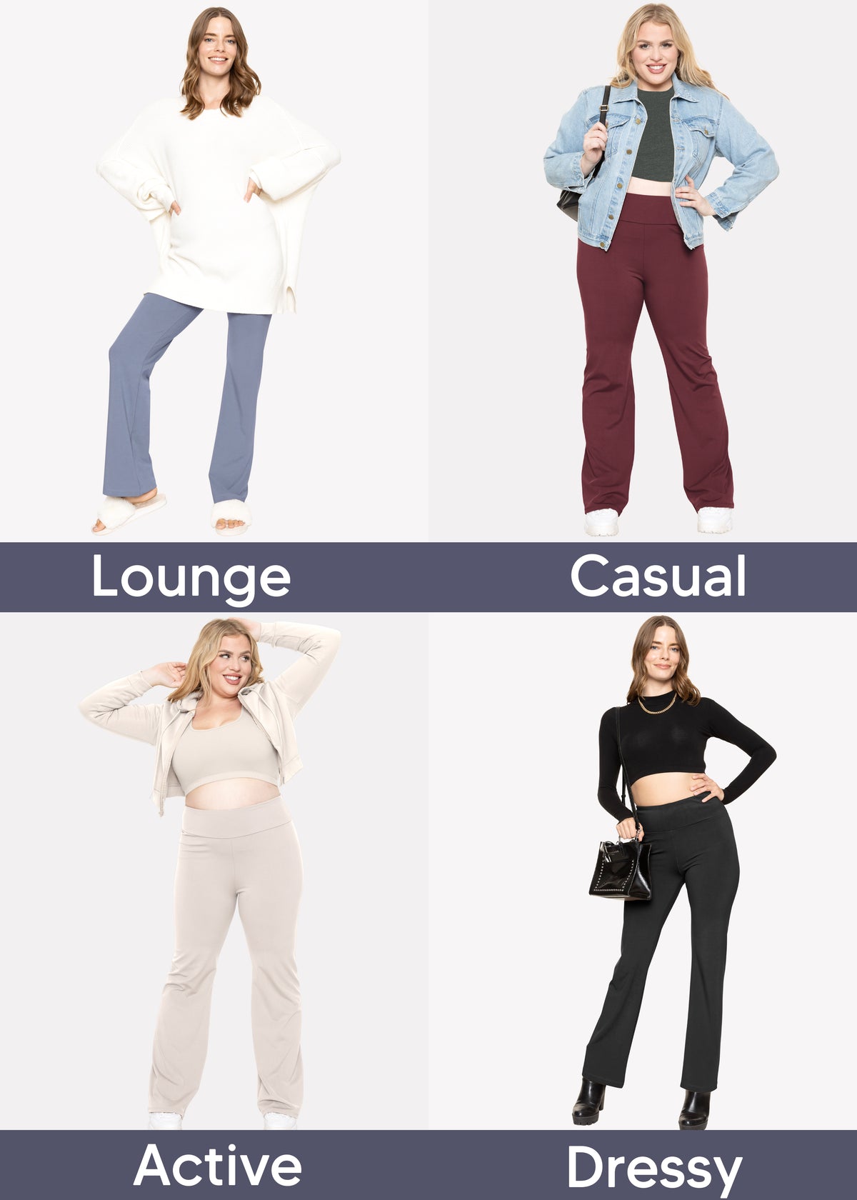 Women Plus Size High Waist Ultra Flex Full-Length Bootcut Yoga Pants | X-Large to 3X