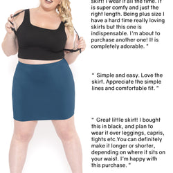 Women's Cotton Soft Stretch Fabric Basic Mini Skirt | Small to 5X