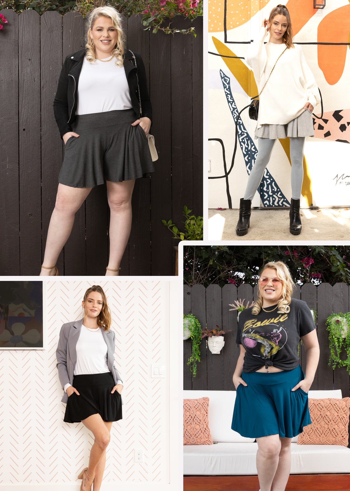 Women's and Plus Size Flowy Wide Leg Shorts with Pockets | X-Large to 5X