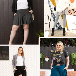 Women's and Plus Size Flowy Wide Leg Shorts with Pockets | X-Large to 5X