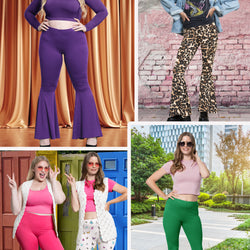 Women's Plus Size Oh So Soft Pull On Stretchy Bell Bottom Flare Pants | Small to 5X