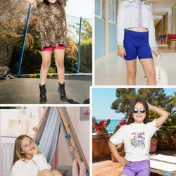 Girl's Cotton Cartwheel Shorts | Youth Size 4 to 16