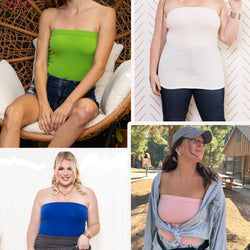 Women's & Plus Long Length Tube Top | Medium to Large