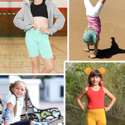 Girl's Cotton Biker Shorts | Youth Size 4 to 16