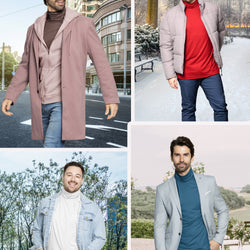 Mens Oh So Soft Luxe Long Sleeve Stretch Turtleneck | Small to 5X