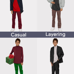 Youth Boy's Oh So Soft Long Sleeve Mock Neck Top | 4 to 16