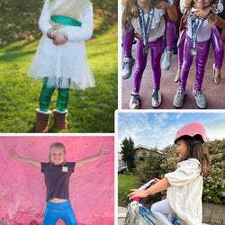 Girl's Metallic Mystique Leggings | Youth Size 2 to 16