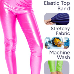 Girl's Metallic Mystique Leggings | Youth Size 2 to 16