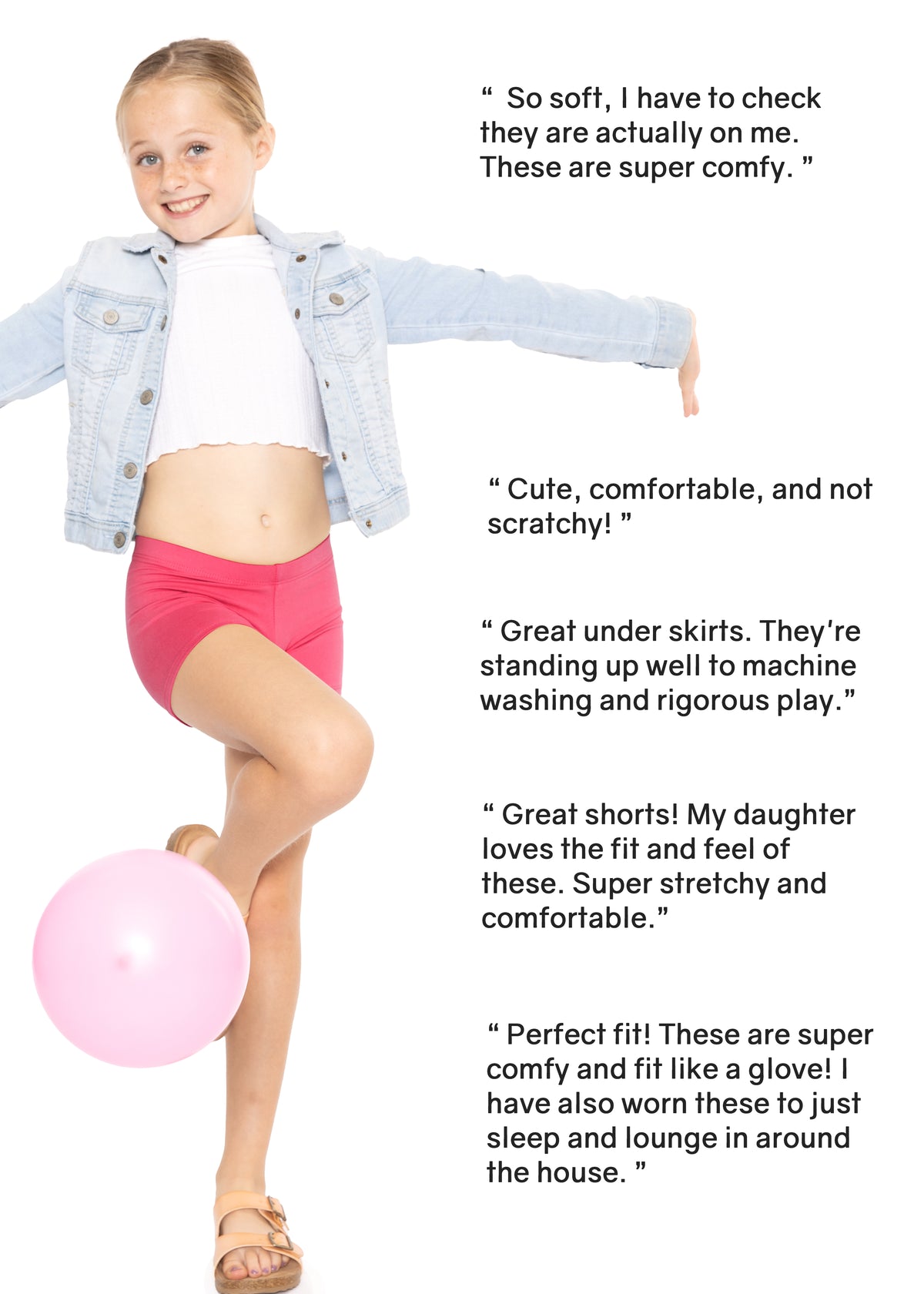 Youth Girl's Stretch Cotton Booty Shorts | Sizes 2 to 16