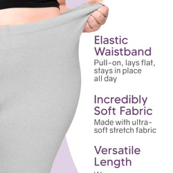 Women's and Plus Size Oh So Soft Knee Length Leggings |Small to 3X